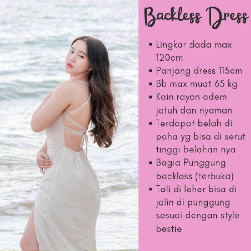 Dress Pantai Dress Pantai Bali Dress Korea Long Dress Korea Long Dress Dres Korea Dress Panjang Back