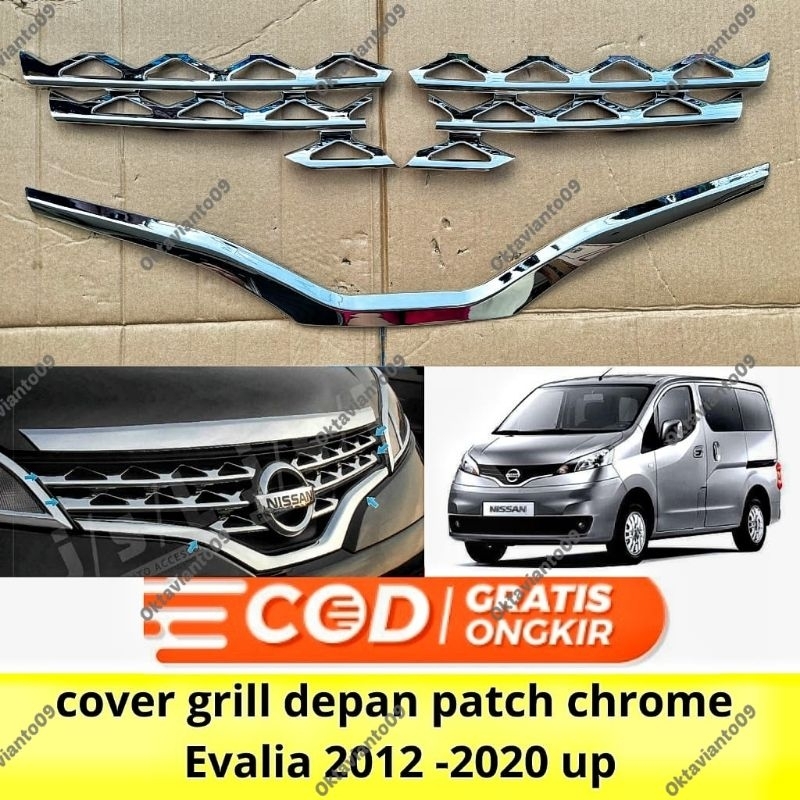 cover grill depan evalia patch chrome jsl