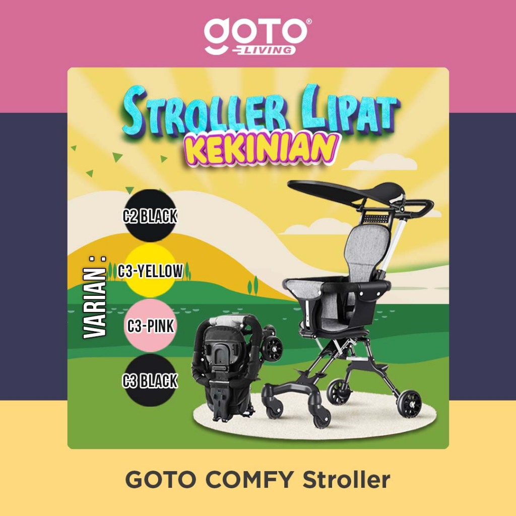 Goto Comfy Stroller Baby Kereta Dorong Stroler Bayi Lipat Traveling