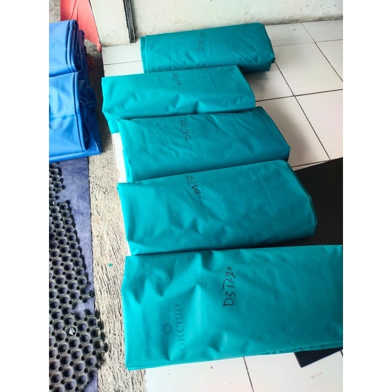 terpal kolam bundar ukuran D3xT1. 20 bahan terpaulin orchid semi karet