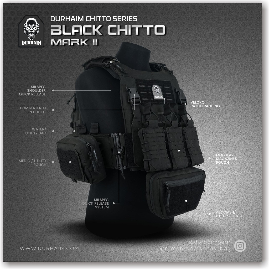 Bodyvest Durhaim Black Chito Mark II Original
