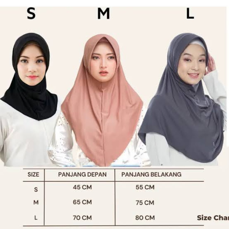jilbab sport ukuran L