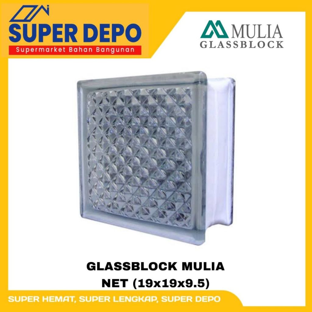 GLASS BLOCK MULIA NET 19X19X9.5