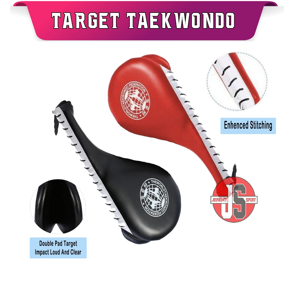 Target Karate / Taekwondo  Target Kickpad Alat Latihan Tendangan Kick Pad Double dan Single Foot Tar