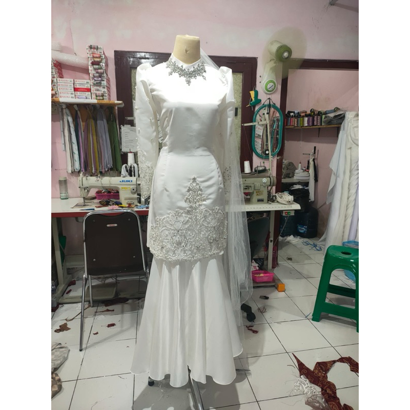 gaun pengantin malaysia melayu gaun akad gaun walimah gaun pengantin muslimah