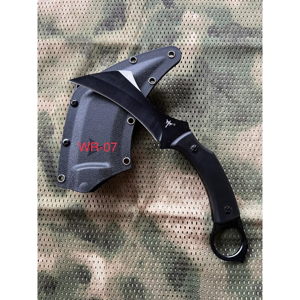 BACA DESKRIPSI / PISAU TACTICAL KYDEX WR07 / PISAU CARAMBIT WR / PISAU WR TACTICAL OUTDOOR + HOLSTER