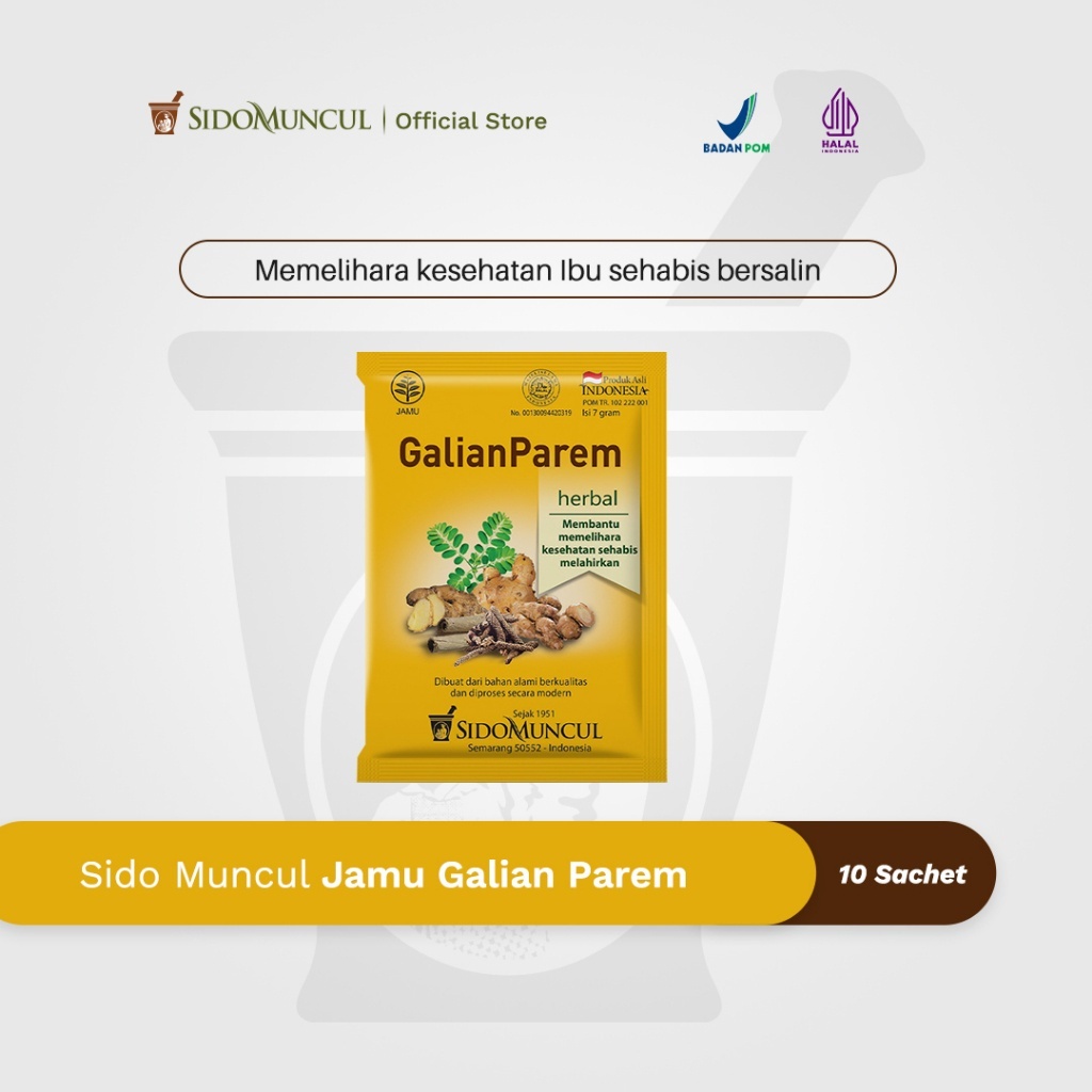 

Sido Muncul Jamu Galian Parem 10's - Melancarkan ASI