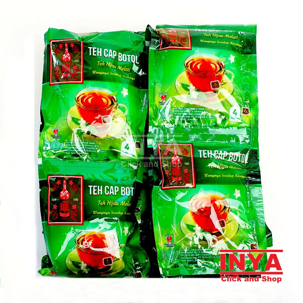 

Teh Cap Botol Teh Hijau Melati 20x4 TeaBag PACK - Teh Celup - Tea