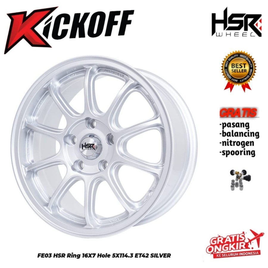 Velg Ring 16 Hsr Fe03 Hsr Original Design Untuk Mobil Xpander Brv Apv Luxio Serena Dll Velg R16 HSR