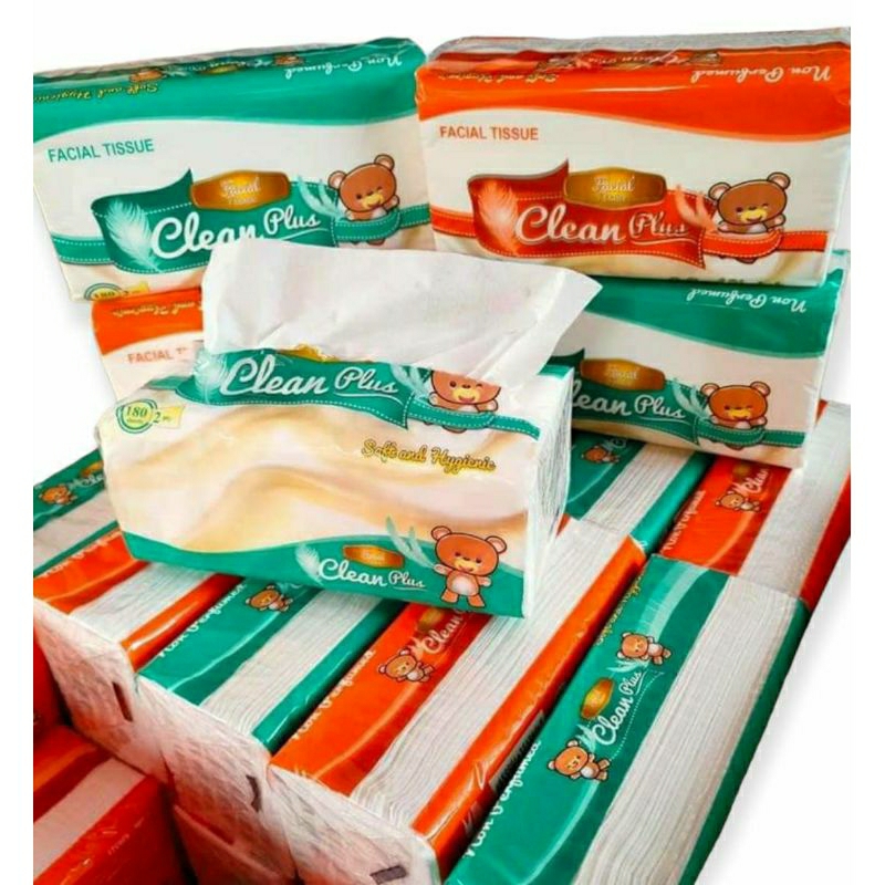 Tisu clean plus 180 sheet
