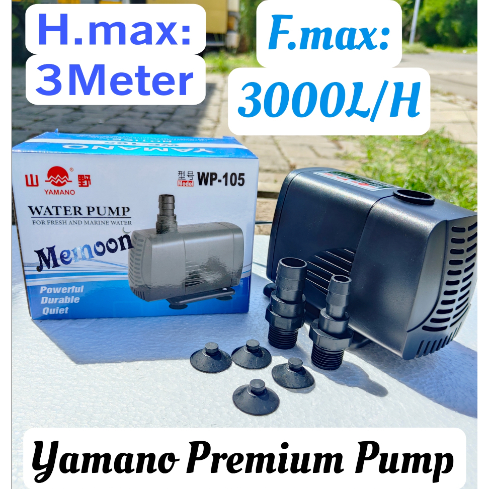 Promo Pompa Aquarium Kolam Celup 3 Meter Air Premium Yamano WP-105