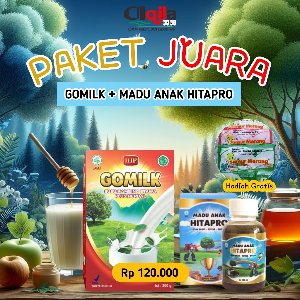 

Paket Anak Juara Susu GOMILK dan Madu Anak HITAPRO Gratis Hadiah