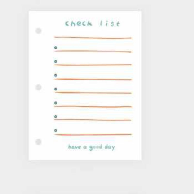 

Kertas Binder A8 3 Lubang Loose Leaf Paper 60 Sheets