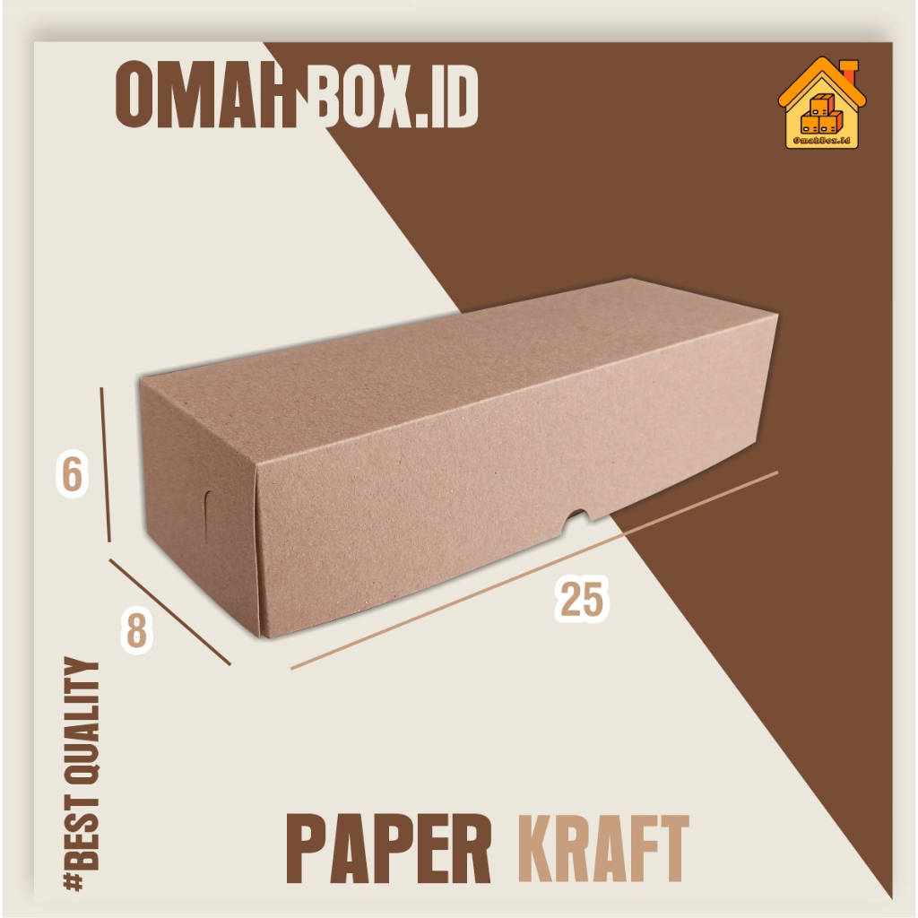 

Paper long kraft launch box 25x8x6 cm | Box Donat | laminasi Bagian dalam | box food | Craft eco | Box Makanan | Box takoyaki | box dimsum