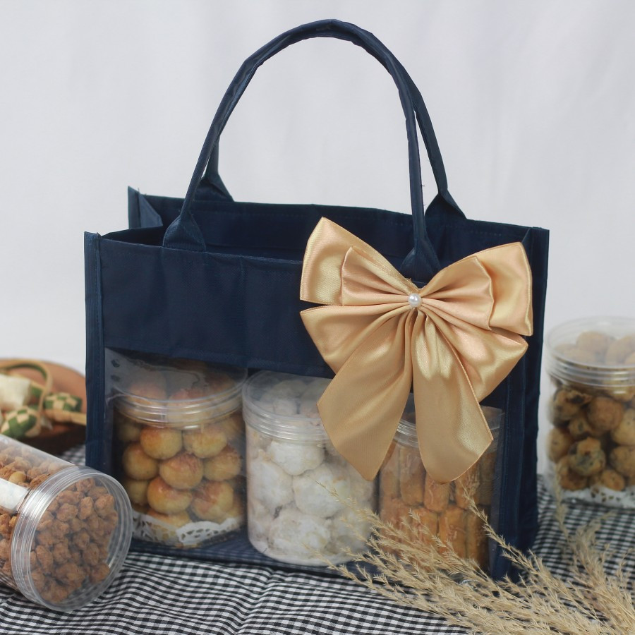 

Tas Mika Estetik | Goodie bag PVC Bening Kombinasi Murah Tebal