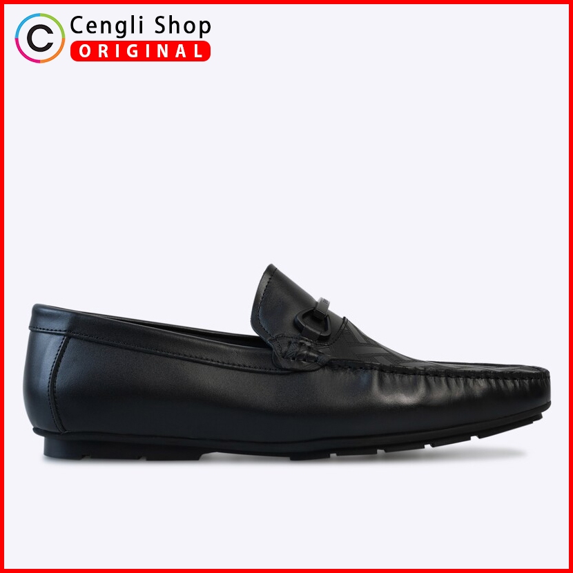 EM26 SEPATU PRIA SLIP ON EVERBEST ORIGINAL PANSUS KULIT ASLI ORI BLACK