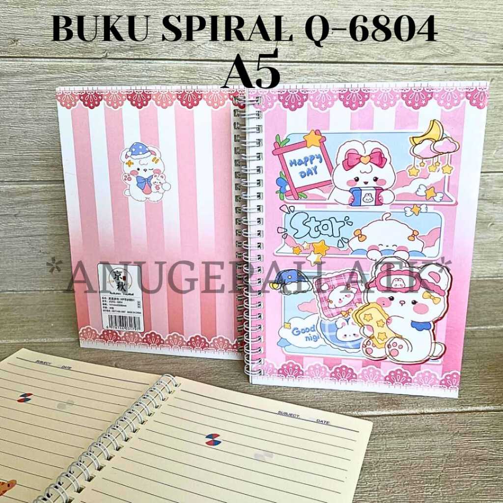 

Buku Diary Notbook Spiral import Lucu A5 Q-6804