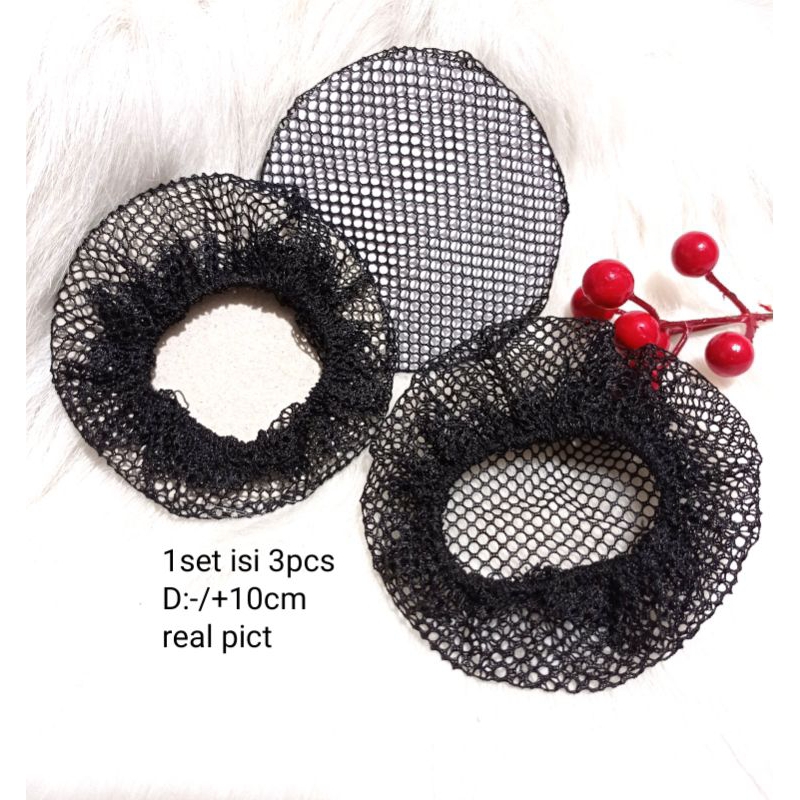 3pcs Jaring Harnet Rambut|Harnet Sanggul Rambut