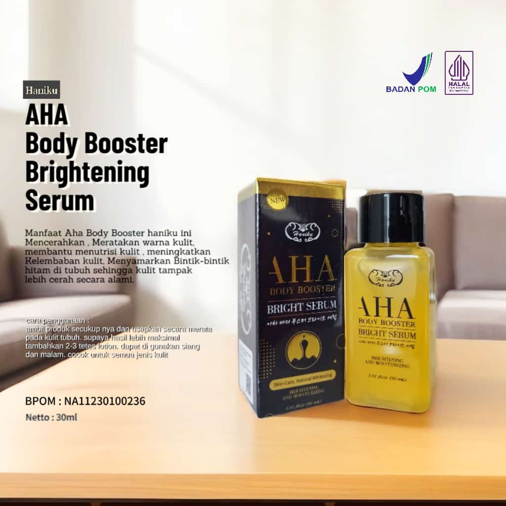 HANIKU AHA BODY BOOSTER BRIGHT SERUM BPOM / AHA BODY SERUM