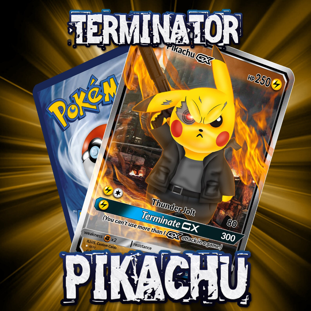 KARTU POKEMON TCG RAINBOW HOLOGRAM SPECIAL TERMINATOR PIKACHU
