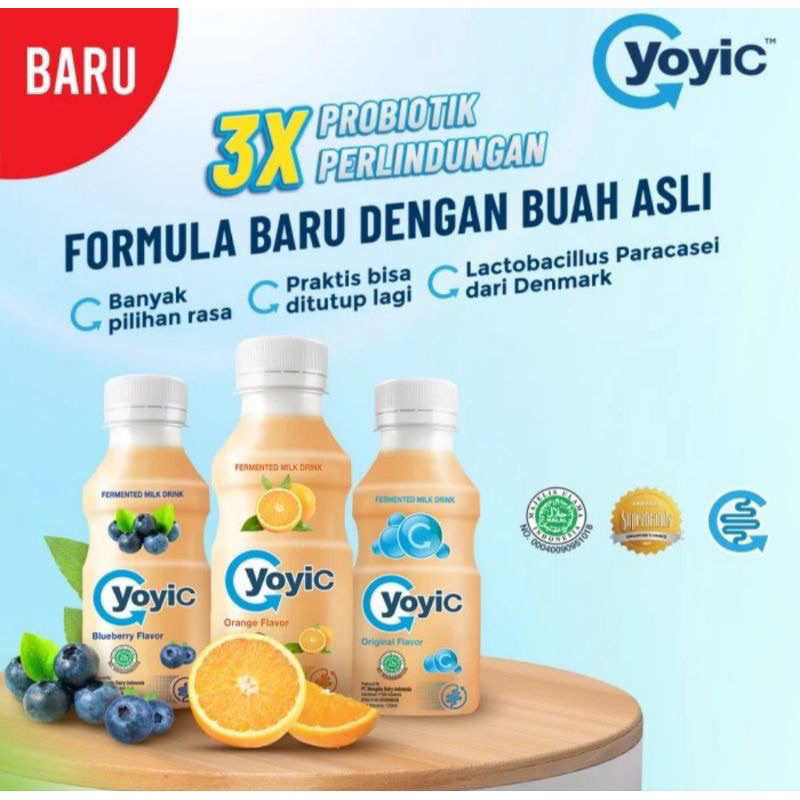 Yoyic Minuman Yogurt  Susu Fermentasi 12pcs x 130ml (PACK)