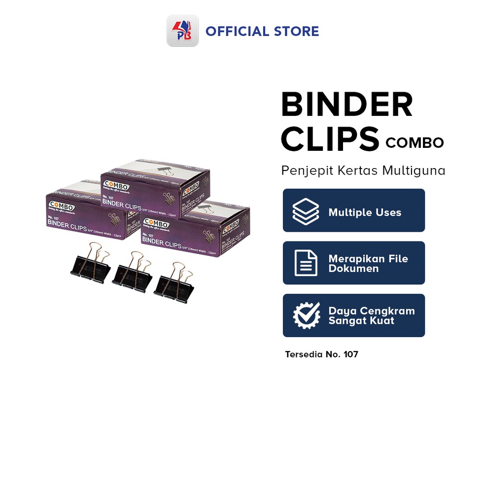 

Cuci gudang Binder Clip No 17 Kecil Merk Combo Jual Satuan Penjepit Kertas Multiguna Hitam Satuan