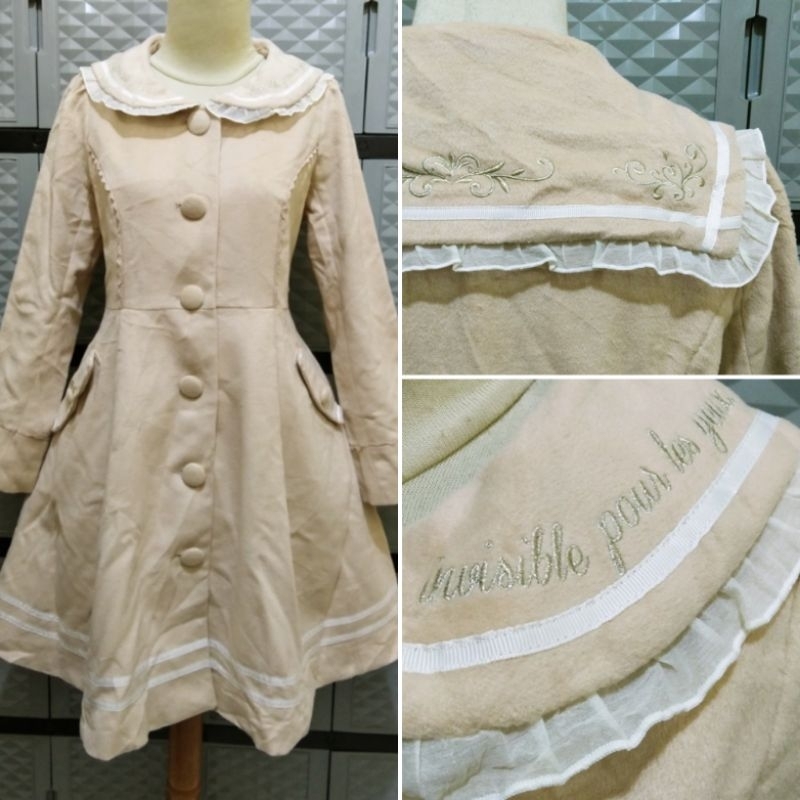 Sailor Embroidery Coat Axes Femme Poetique