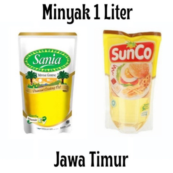 

COD Jawa timur Minyak goreng 1Lt Sunco Sania