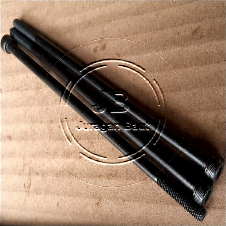 BAUT L M5X100 BAJA PANJANG 10 CM 10CM BAUD L BAJA M5 X 100 KUNCI L4 L 4 KUNCI PAS 8 HALF DRAT WARNA 