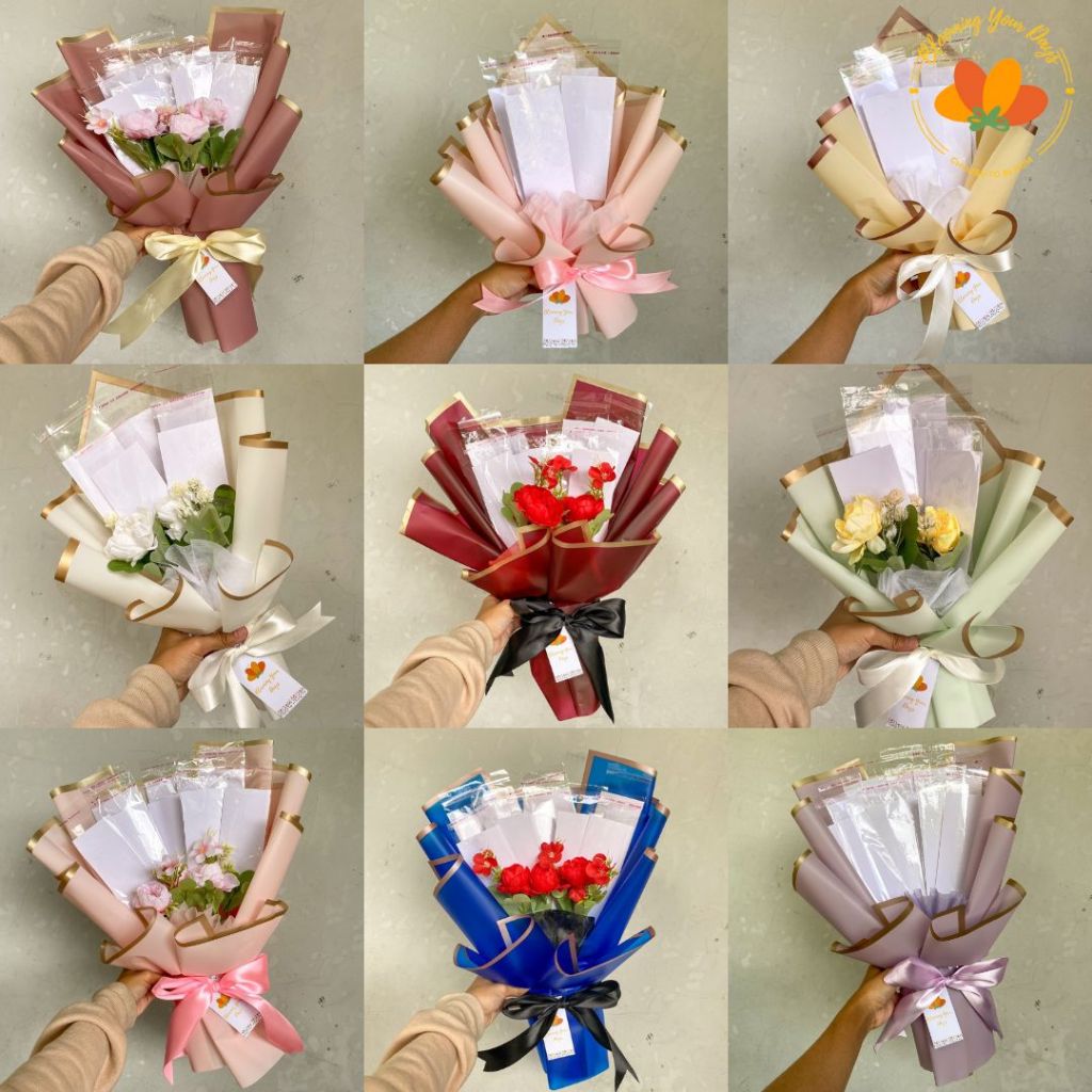 Buket Bunga Buket Uang Buket Uang Kosongan Buket Uang 10 lembar 5 lembar kerangka buket uang kosong 