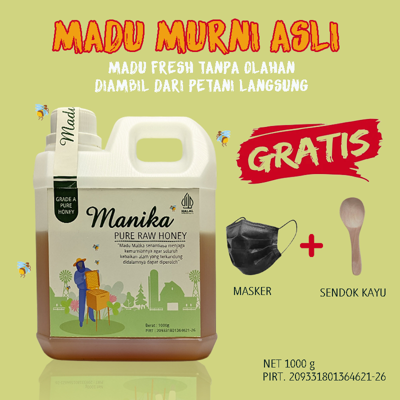

Madu asli murni manika 100% original tanpa campuran 1 kg hutan kalimantan nusantara