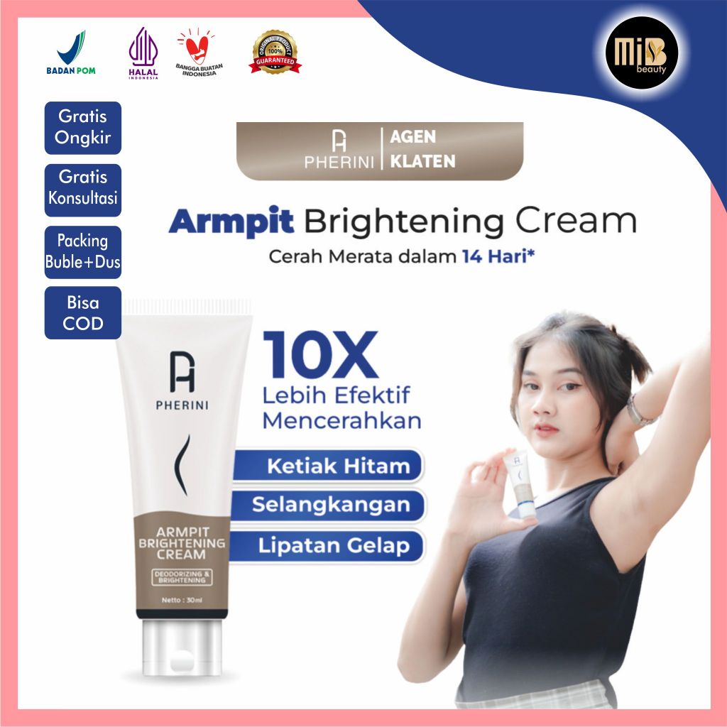 Pherini Armpit Brightening Cream 2 pcs - Pemutih Ketiak & Pemutih Selangkangan BPOM
