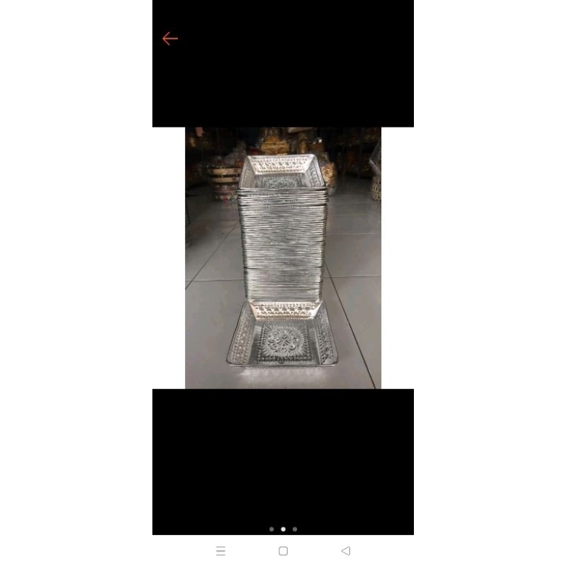 GROSIR BOKOR KOTAK 15 CM ALUMINIUM