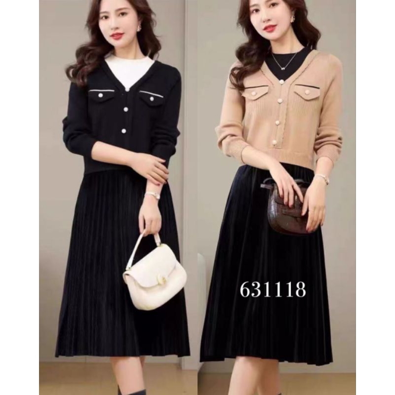 TERMURAH dress/tunik rajut plisket premium import