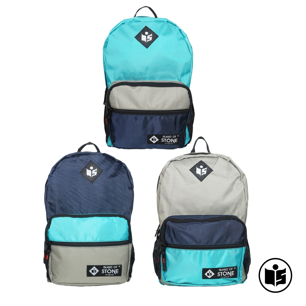 Tas Ransel Backpack Basic Nylon 3 Warna - Island Of Stone