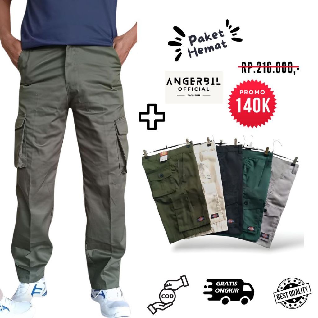PAKET HEMAT Celana Panjang Cargo Joxer.id/Celana Cargo Pendek/Celana Gunung Pria/Celana Distro Murah