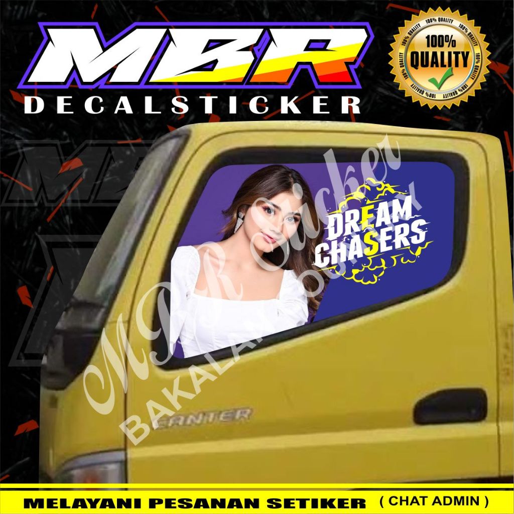 ONEWAY TRUK CANTER,STIKER KACA TRUK CANTER,STIKER GAMBAR CUSTOM