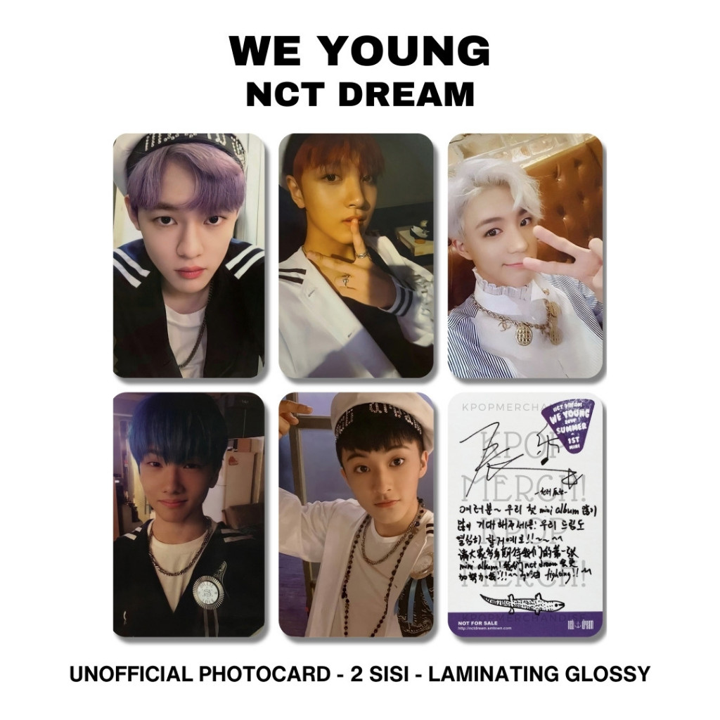 photocard nct dream we young pc premium chenle haechan jaemin jeno jisung mark renjun