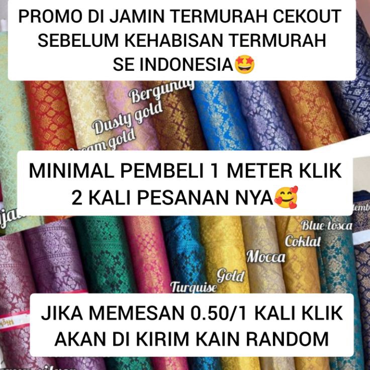Ready Now idD8p3O Kain songketSongket meteranSongket PalembangSongket mesinSongket tenun