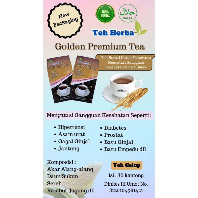 

teh GOLDEN PREMIUM TEA (teh GPT) isi 30 kantong celup