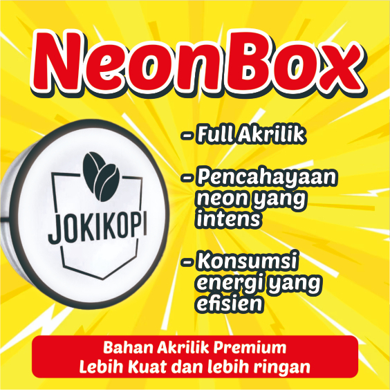 Neon Box AKRILIK BULAT 2SISI. diameter 30cm, 40cm. Cafe, Barbershop, BriLink, Salon, Skincare, Toko,
