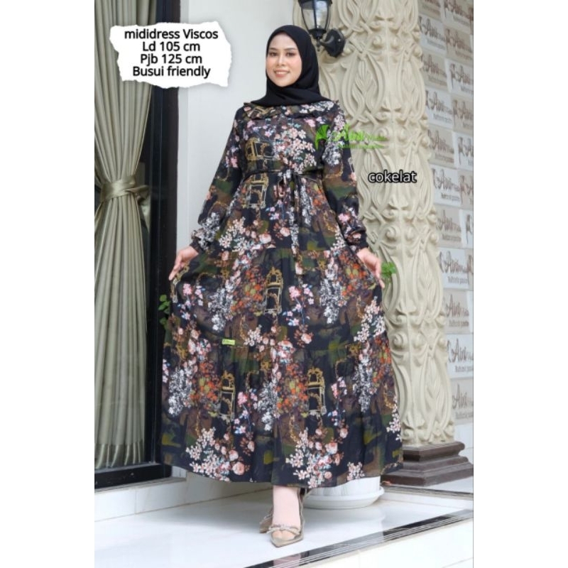 Mididress viscos Aini modiste