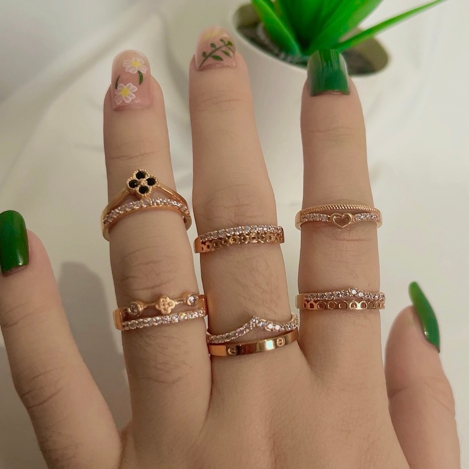 cincin perak asli chrome gold modelaurel combinasi 1,20 - 2,11 gram