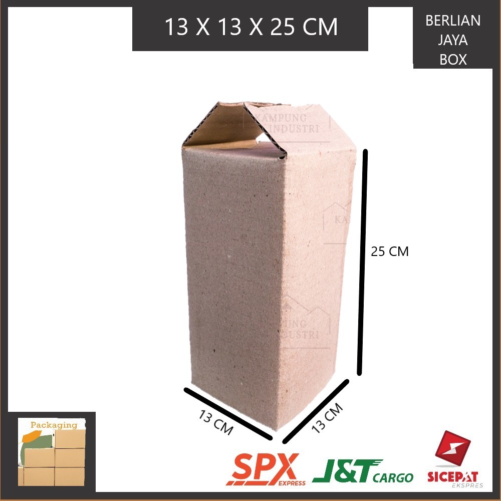 

KARDUS PACKING SINGGLE WALL TEBAL UKURAN P13XL13XT25 CM