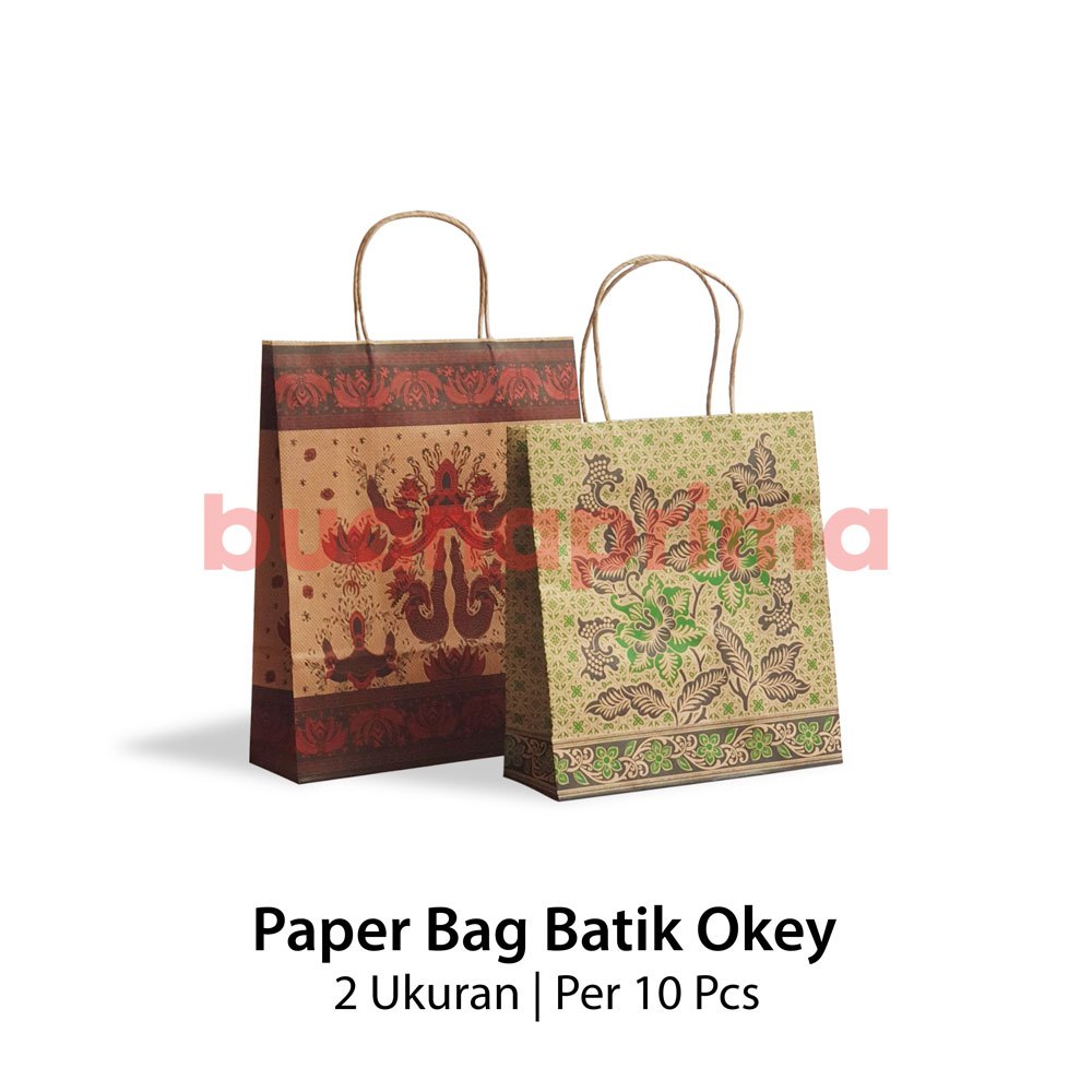 

Paper Bag Batik Okey per 10 Lembar 2 Ukuran Tas Kertas Goodie