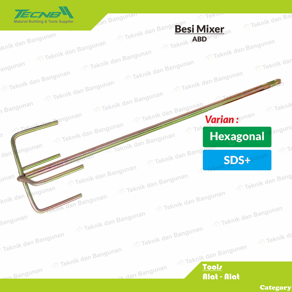 Besi Mixer Pengaduk Cat / Semen Chrome ABD