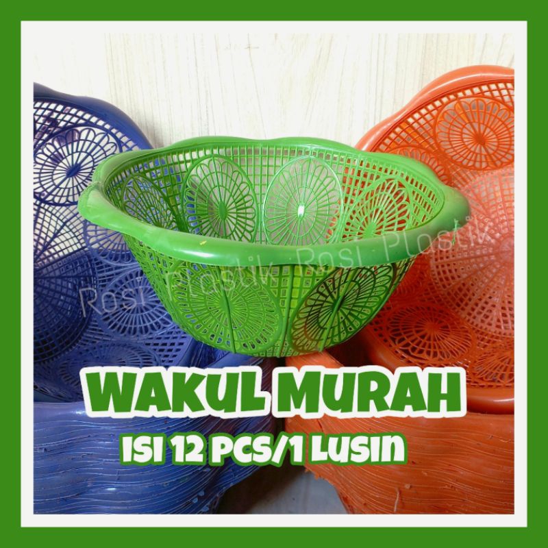 Wakul Nasi Hajatan isi 12 PCS (1 LUSIN) / Marang Ceting Plastik Serbaguna / Besek Nasi Slametan / Waskom Bakul Kenduri