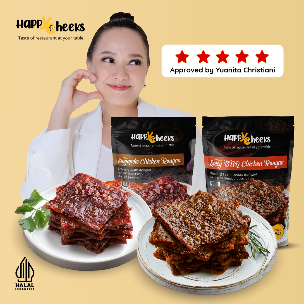 

QH happYCheeks Bundle 2 Chicken Rougan 170gr/ Dendeng Ayam Halal Premium