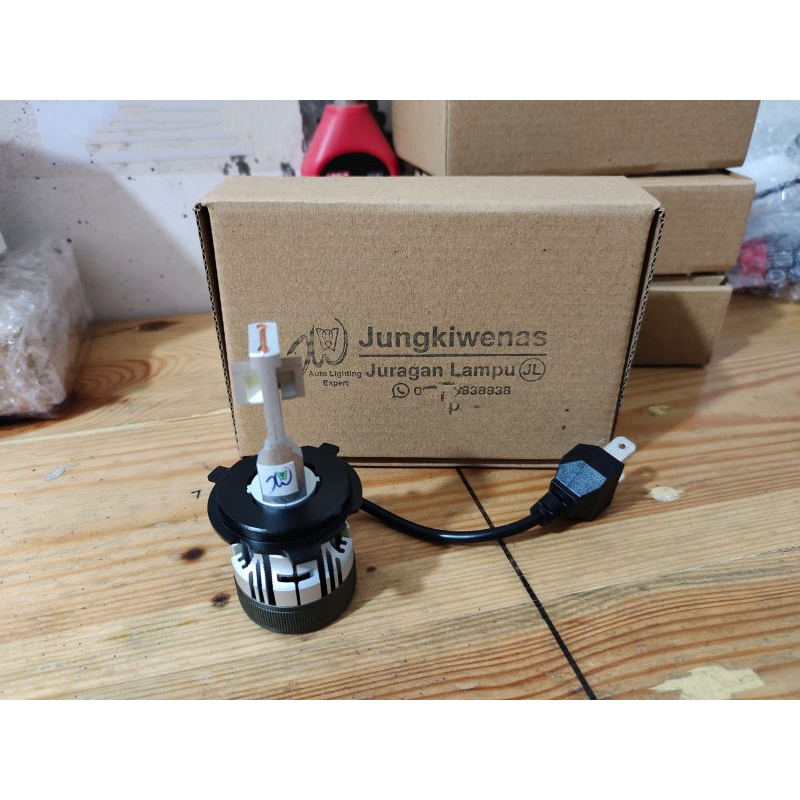 led H4 JL55 4300k putih kuning cut off halogen tanpa bayangan gelap