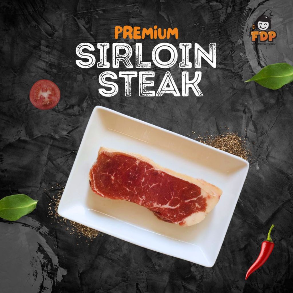 

SIRLOIN AUSTRALIAN BEEF STEAK CUT / DAGING SAPI IMPORT - 200GR